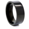 8mm Black Titanium Flat Pipe Wedding Band Size (7)