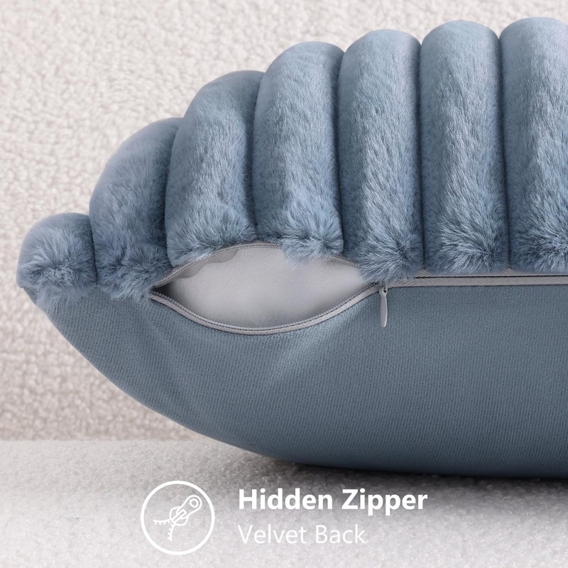 decorUhome Faux Fur Throw Pillow Covers 12x20 Set of 2,