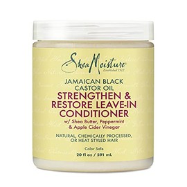 SheaMoisture Leave In Conditioner Conditioner For Hair Jamaican Black Castor Oil To Soften and Detangle Hair 20 oz