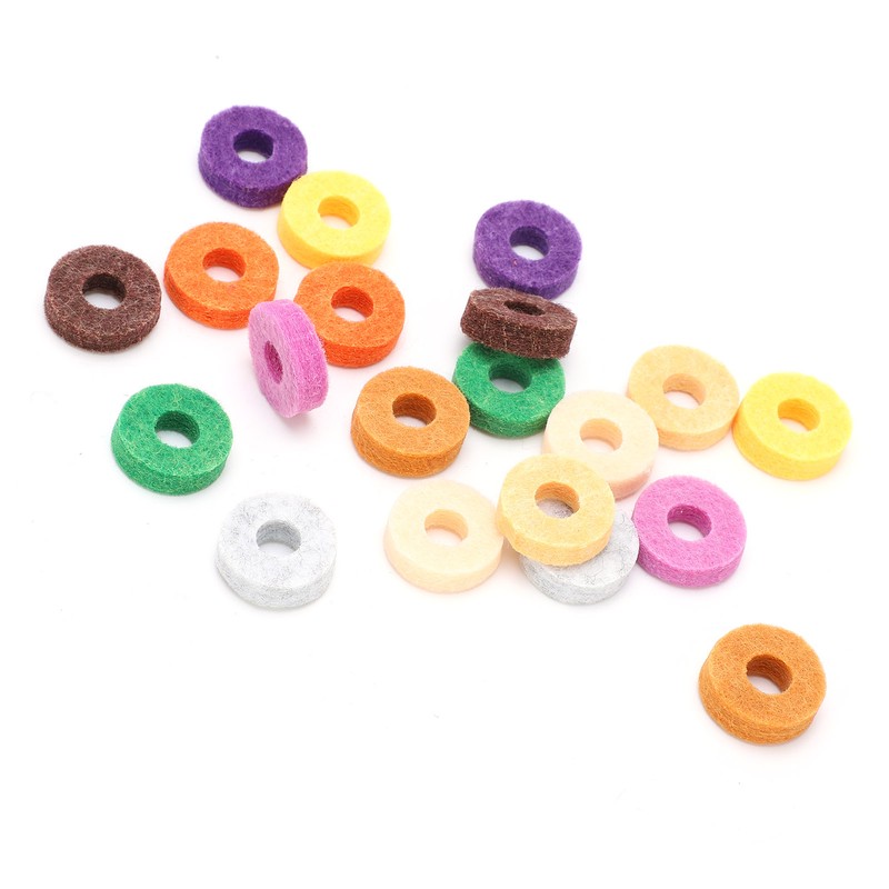 20Pcs Drum Cymbal Felt Multicolour Pad Instrument Accessory Replacement Part