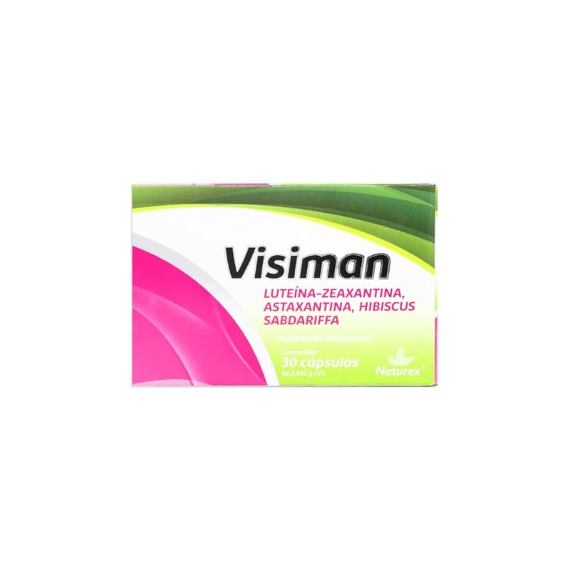 Visiman luteína-zeaxantina, suplemento alimenticio, 30 capsulas de 0.642 g c/u