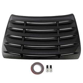 HECASA Rear Window Louver Compatible with 2016-2021 10th Gen Honda Civic Sedan Windshield Sun Shade Blinds ABS Plastic Black