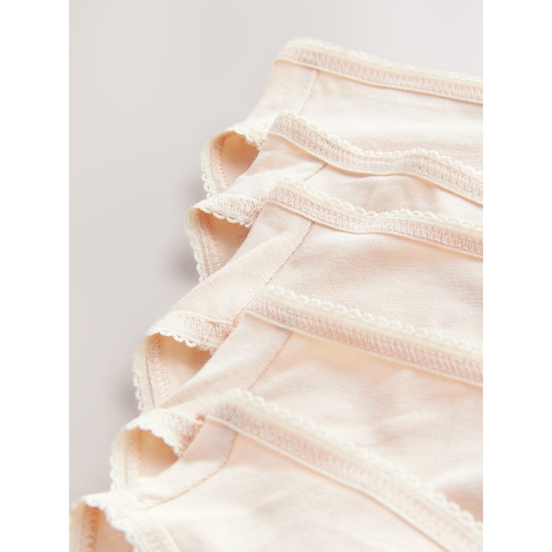 NEXT Pack of 5 High Leg Briefs, Pastel Rose Nude,
