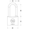 Yale Sea Lock Arch Long 40 mm