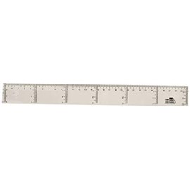 liderpapel 920426Â Horizontal Vertical Scale Ruler 30Â cm , Transparent