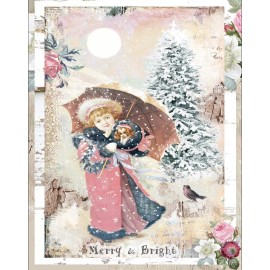 Unbranded Vintage Christmas Decoupage Print 8x10” Home Decor Crafting Junk Journals #TC9