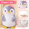 Fouvin Soft toy penguin cuddly toy with bow, 25 cm