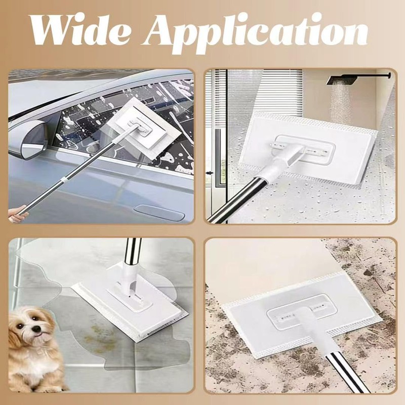 Grip Mini Mop, Hands Free Flat Mop with 1-Second Cloth