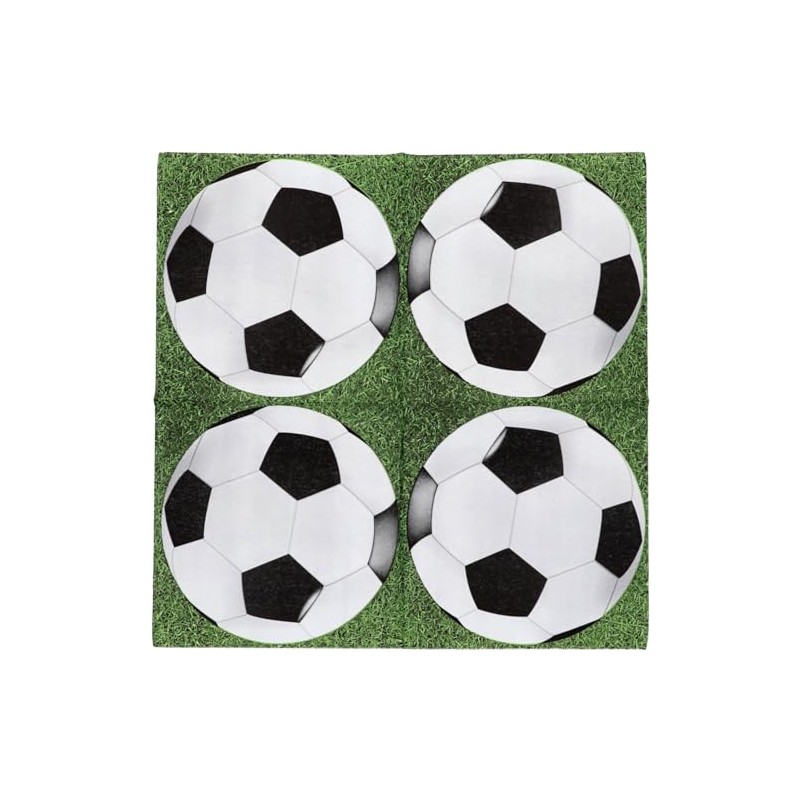 Folat 26859 Napkins Football Pack of 20, Multi-Colour