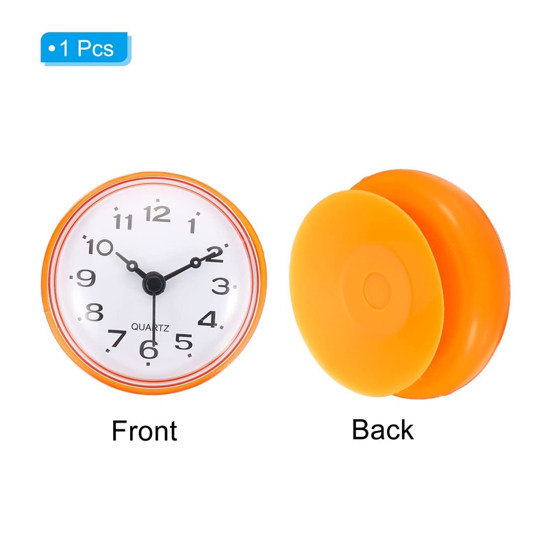 PATIKIL Waterproof Bathroom Clock, Mini Round Wall Clocks with Suction
