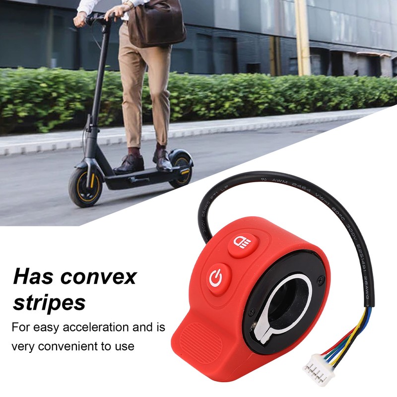 Throttle Accelerator Electric Scooter Finger Throttle Accessories Replacement Part Red