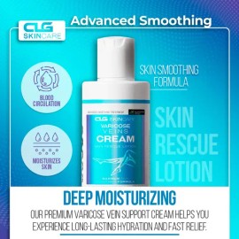 Clg Skincare - Crema Para Venas Varicosas, Loción De Rescate                                                                                          