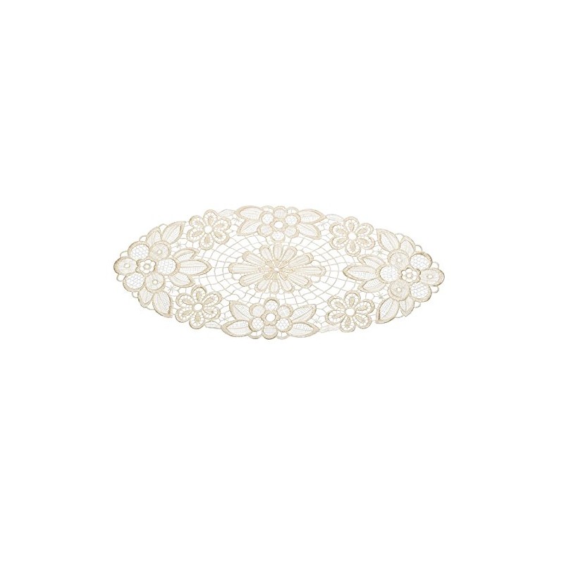 Floral Lace Oval Doilies Pack of 6 100% Polyester Traditional