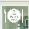 Free WiFi Inside Plate Window Sign Vinyl Sticker Graphics Cafe