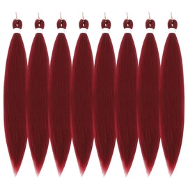 Bug Braiding Hair 24Inch 8 Packs Pre Stretched Braiding Hair For Crochet Braids Non Toxic Hot Water Setting Yaki Texture(24Inch,Bug)