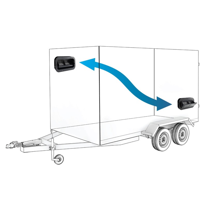 RecPro Trailer Two Way Plastic Vent | Trim Ring |