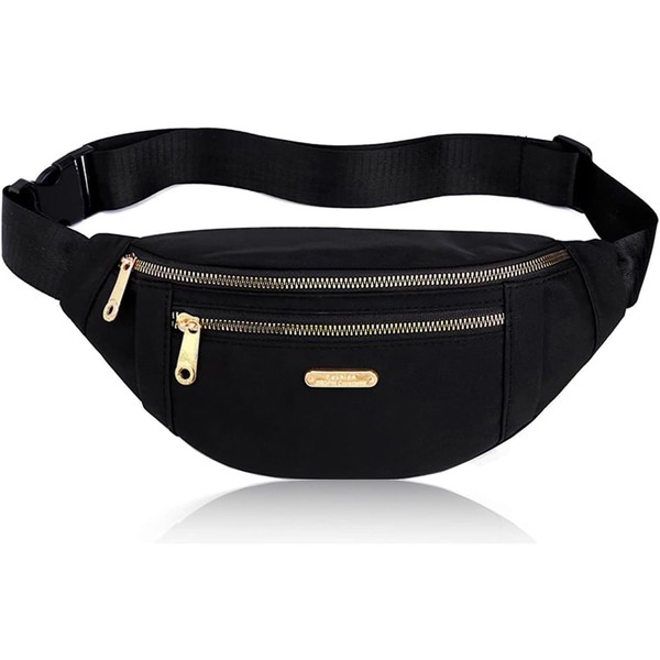Fanny Pack Crossbody Bags for Women, Belt Bag Waist Pack Bag Fanny Packs Cross Body Bag Phone Holder for Outdoors Sports Hiking - Black
