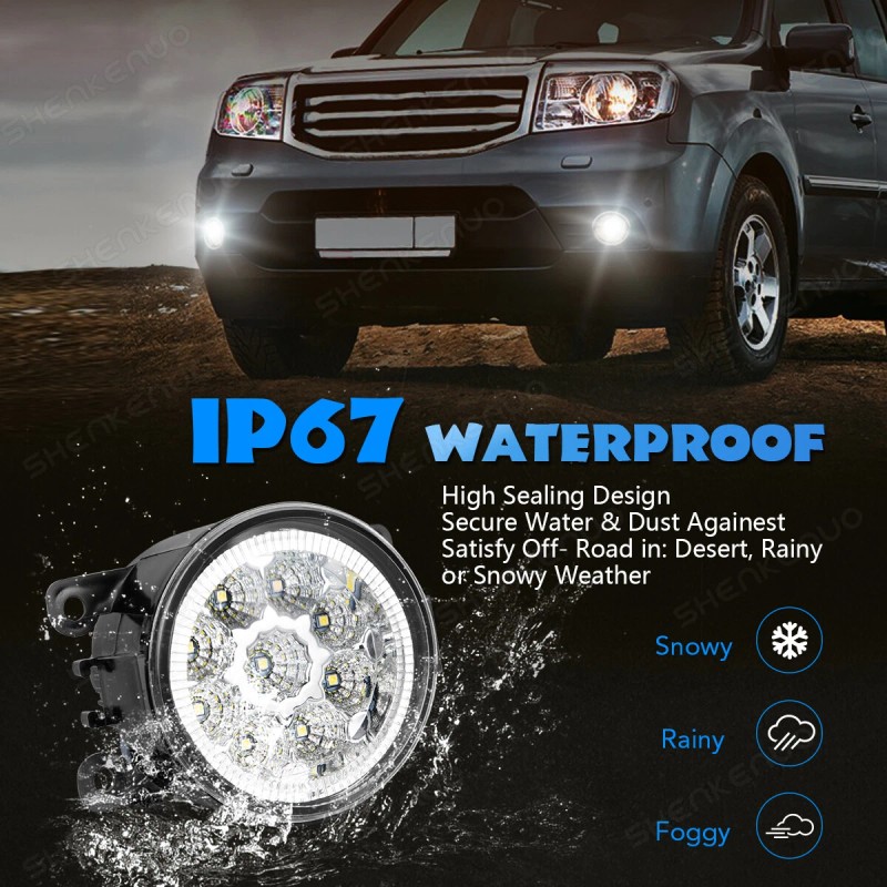 SHENKENUO Pair Fog Lights Fit For 2007-2014 Chevy Tahoe Avalanche