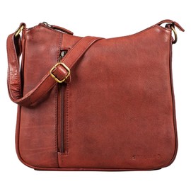 STILORD 'Cecilia' Small Shoulder Bag Women's Elegant Handbag Shoulder Bag Crossbody Bag Vintage Genuine Leather, Cognac - Used, S, shoulder bag