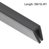 uxcell Edge Trim U Seal Extrusion, Silicone Black U Channel