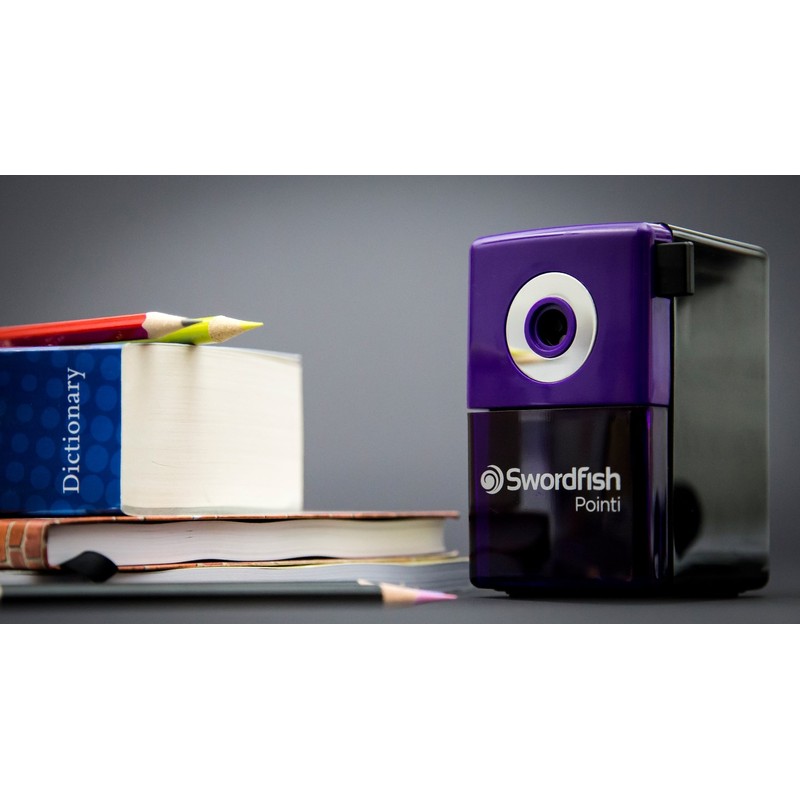 Swordfish ‘Pointi’ Desktop Manual Pencil Sharpener with Helical Blade and