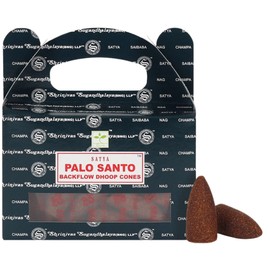 Satya Backflow Cones used for Aromatherapy, Spa, Yoga, Weddings, Reiki, Meditation, Healing by SAMASIA (Palo Santo)