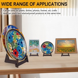 YSWOMOSKD 1 Pack 13 Inch Wooden Display Stand, Easel & Book Stand, Picture Frame Plate Holder