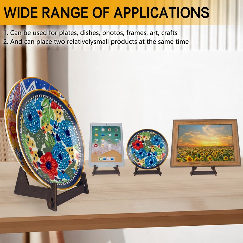 YSWOMOSKD 1 Pack 13 Inch Wooden Display Stand, Easel &