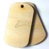 ZLazr.com 20pak Wooden Dogtag 1-Hole Craft Pendant Shape Jewelry Supply