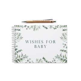 Baby shower baby book | wishes for baby guestbook advice with pen| baby shower games guest book | guestbook alternative baby gifts