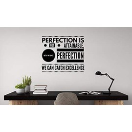 Adamant Decals Wall Decal Quote Perfection is not attainable, but if we Chase Perfection we can Catch Excellence.