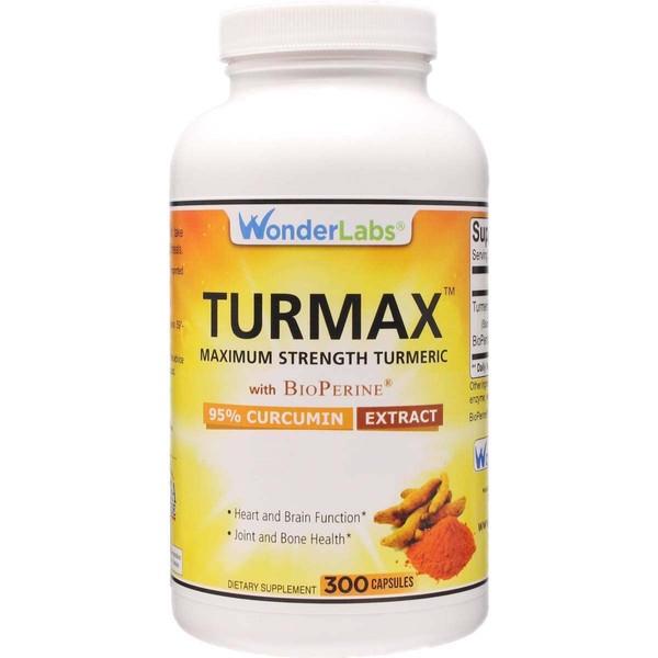 Wonder Laboratories Maximum Strength Turmeric wit BioPerine - 95% Curcumin
