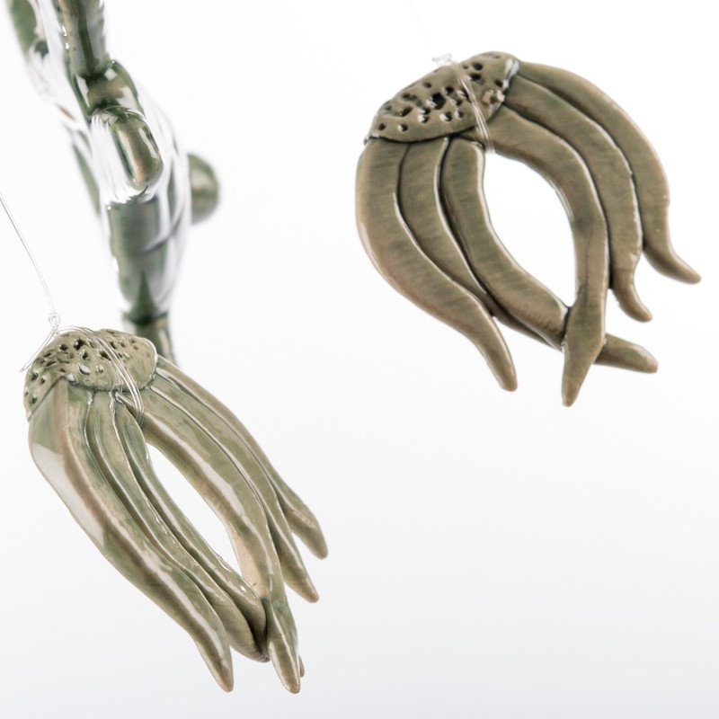 Clay Motif Hand Crafted Ornamental Garden Turtle Wind Chime