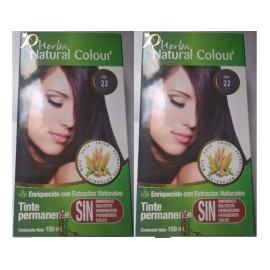 Natural Colour 2 Cajitas Tinte Para Cabello Ingredientes Naturales Tono Uva