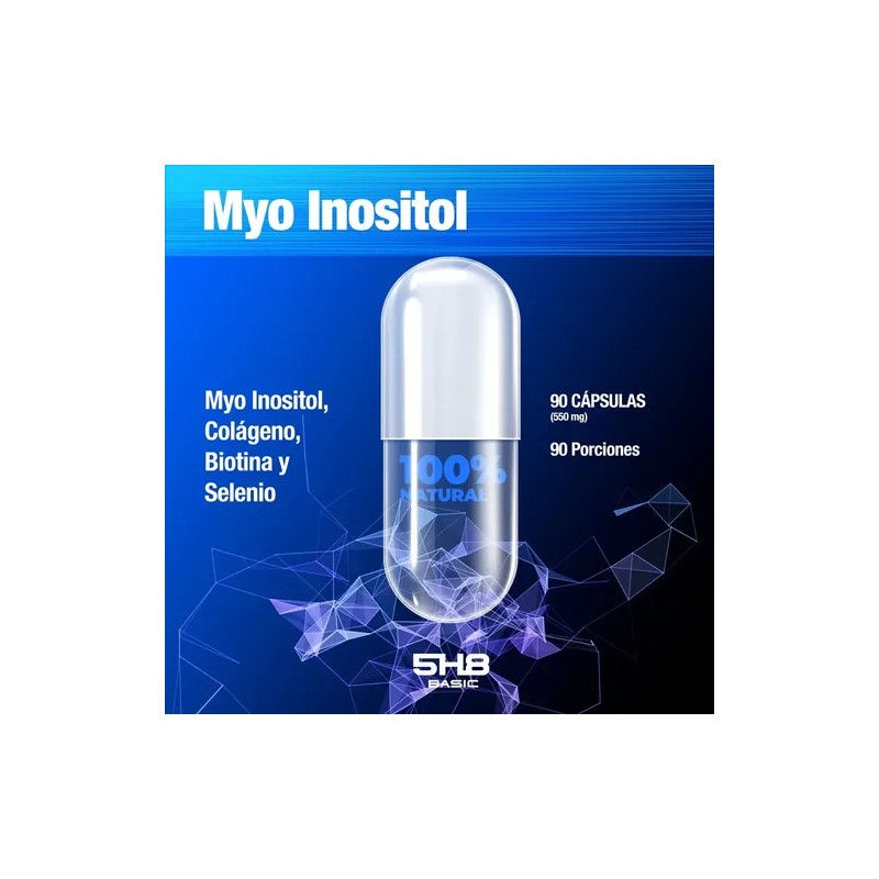 5h8 Myo Inositol, Con Colágeno, Biotina Y Selenio 90 -cáps