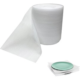Foam Wrap Roll 10 Inch Wide x 50 FT Length Packing Foam Roll for Moving Supplies and Protection for Fragile, Cushioning Foam Packing Sheets for Wrapping Dish Packing Material