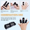 Finger Splints, 2pcs Finger Braces with 6pcs Nylon Sleeves for