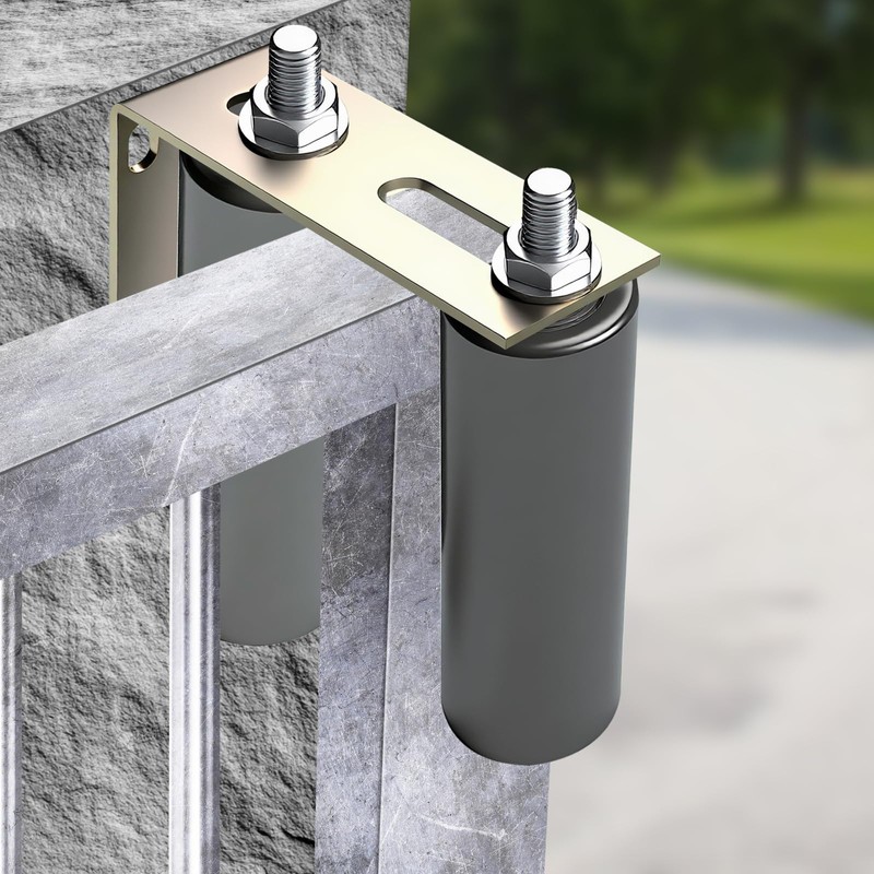6" Gate Roller Guide with L-Bracket – Heavy-Duty Adjustable Sliding