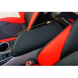 BeHave Autos Armrest Cover,Armrest Box Cover Fit for Toyota Camry 2018-2024 Central Console Armrest Box,Black with Black Stitches