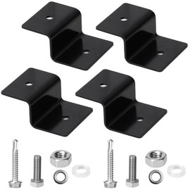 Acooruiteng Solar Panel Brackets Solar Panel Mounting Brackets Z Brackets Aluminum Roof Solar Panel Bracket with Nuts and Screws for Motorhome Boat Roof Wall and Off-Gird Roof Installation 4 Pcs