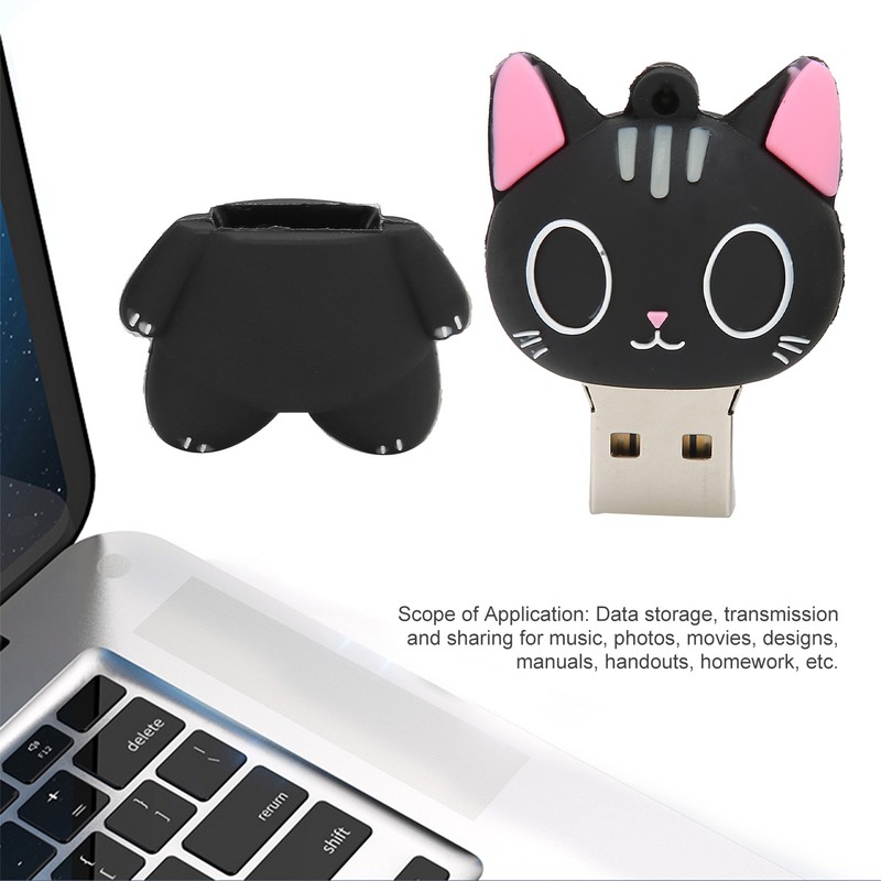 Cartoon Cat Pattern USB Flash Drive Data Picture Music Movie