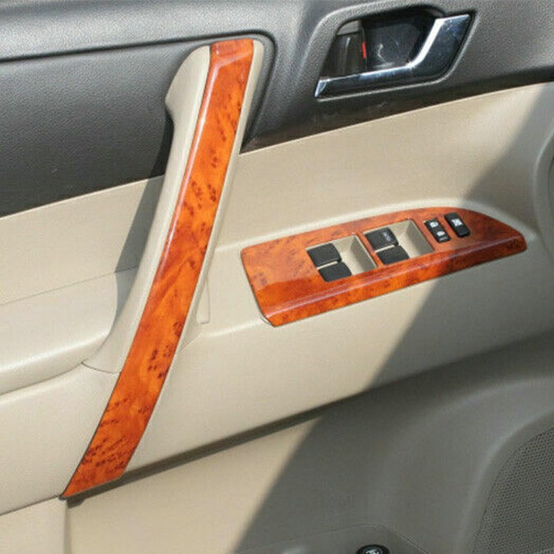4Pcs/Set Peach Wood Grain Door Panel Strip Trim Interior Door