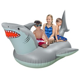 GoFloats 'Great White Bite' Shark Pool Float Party Tube - Inflatable Rafts, Adults & Kids