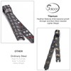 JEROOT Men's Magnetic Bracelet Made of Brushed Grey Titanium Bracelet