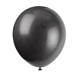 Jet Black Latex Balloons, 12" (10-Pack) - Premium-Quality & Vibrant Party Decorations, Perfect for Any Celebration