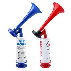 Airhorn Pack of 2 Air Horn Loud, Compressed Air Horn Signal Horn, Fanfare Compressed Air Horn Air Horn Signal Horn for Football Handball Fog Horn Referee