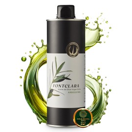 FONTCLARA Arbequina Natives Olivenöl Extra aus Spanien, Preisgekrönt, mild fruchtig, Braten, Kochen & Garnieren, kaltgepresst, 0,5l Flasche
