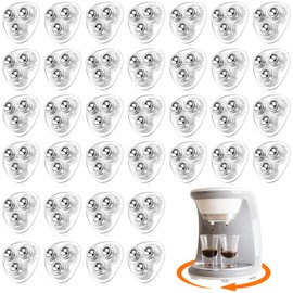 Honoson 36 Pcs Self Adhesive Caster Wheels Appliance Rollers Appliance Sliders for Kitchen 360° Swivel Universal Wheel Mini Small Kitchen (Clear with 3 Steel Ball Style)