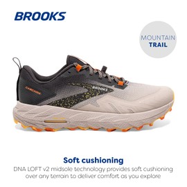 Brooks Men’s Cascadia 17 Trail Running Shoe - Chateau Grey/Forged Iron - 9 Medium