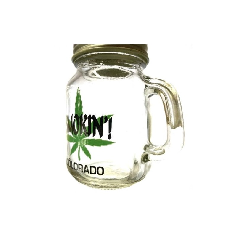 Colorado Glass Stash Jar Souvenir with Lid